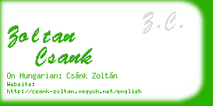 zoltan csank business card