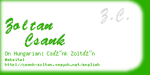 zoltan csank business card